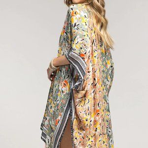 Duo Tone Floral Kimono
